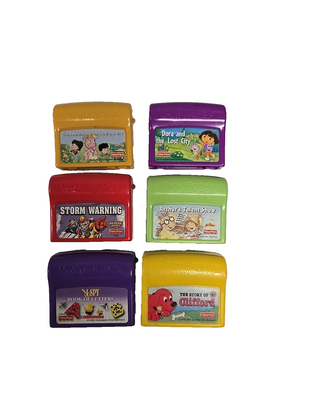 Fisher Price Vintage 2003 Power Touch Learning System 6 Games Bundle Untested